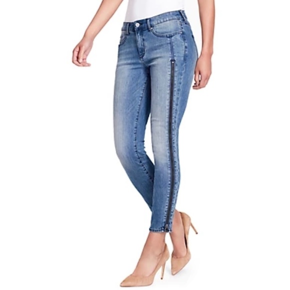 William Rast Denim - William Rast Women's Medium Wash Side Zip Ankle Skinny Jeans Size 32